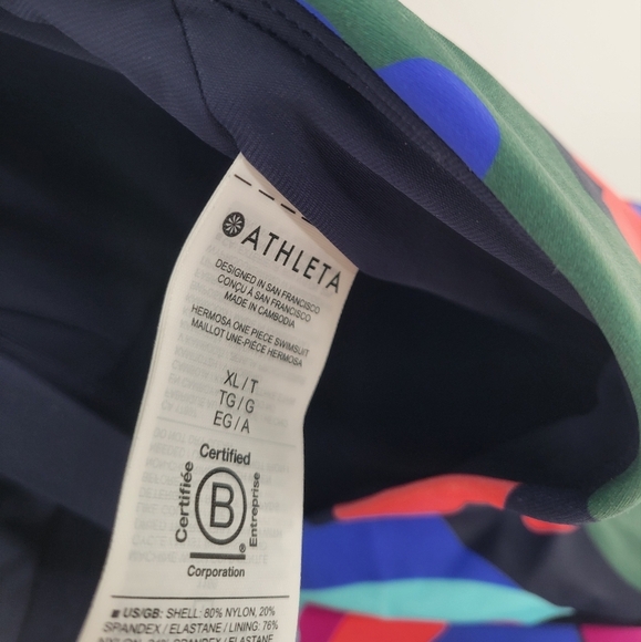 Athleta Hermosa One Piece Swimsuit Size XL Tossed Floral - Picture 4 of 8